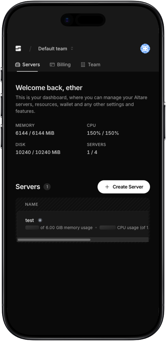 Schokr dashboard on mobile